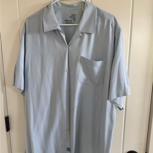 Tommy Bahama Pale Blue Short Sleeve Camp Shirt